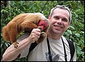 Me with a red uacari, Brazil