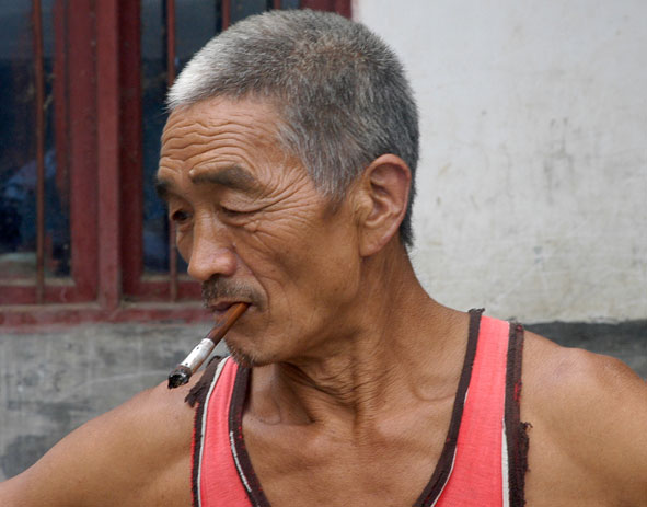 man smoking